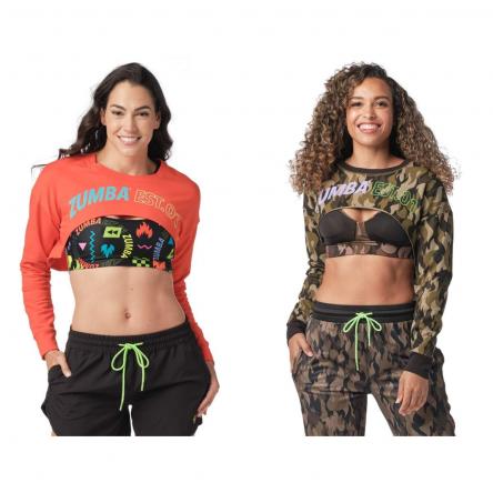 Zumba EST. 01 Long Sleeve Crop Top