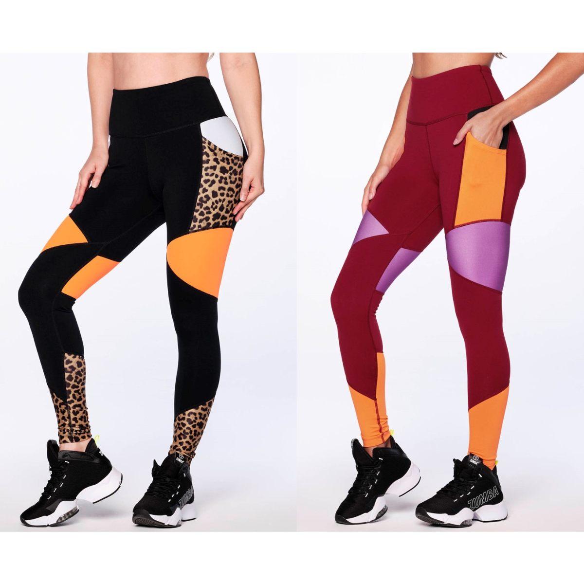 Zumba Dance Crew High Waisted Panel Ankle Leggings