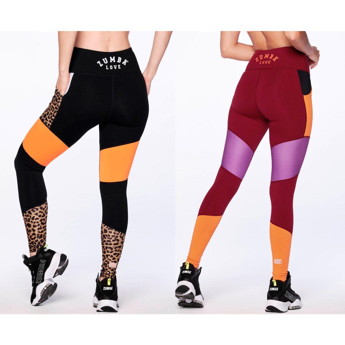 Zumba Dance Crew High Waisted Panel Ankle Leggings
