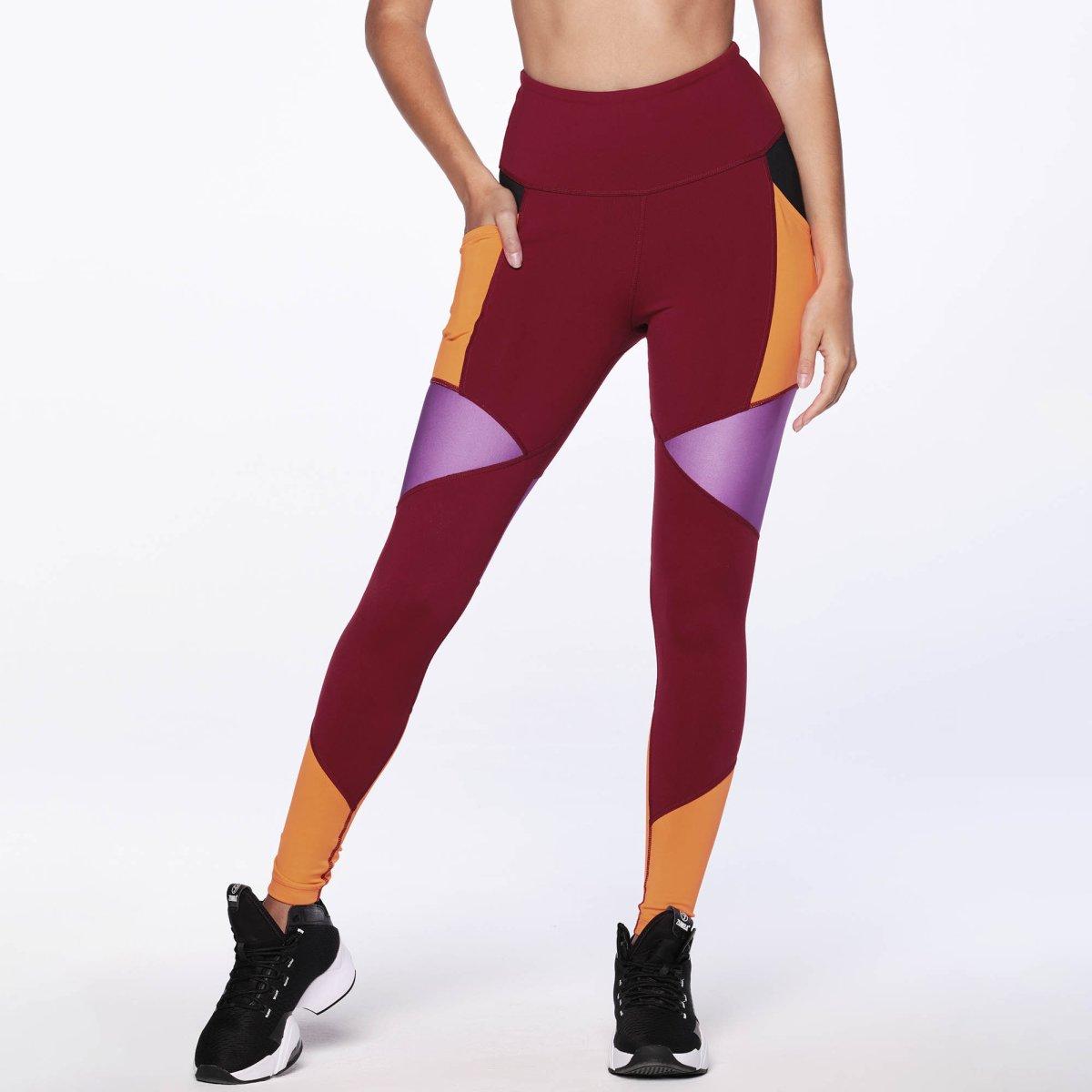 Zumba Dance Crew High Waisted Panel Ankle Leggings