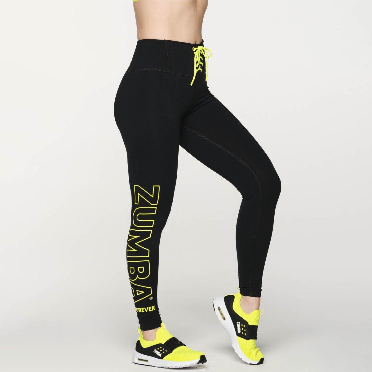 Zumba Forever Laced Up High Waisted Ankle Leggings Z1B000186