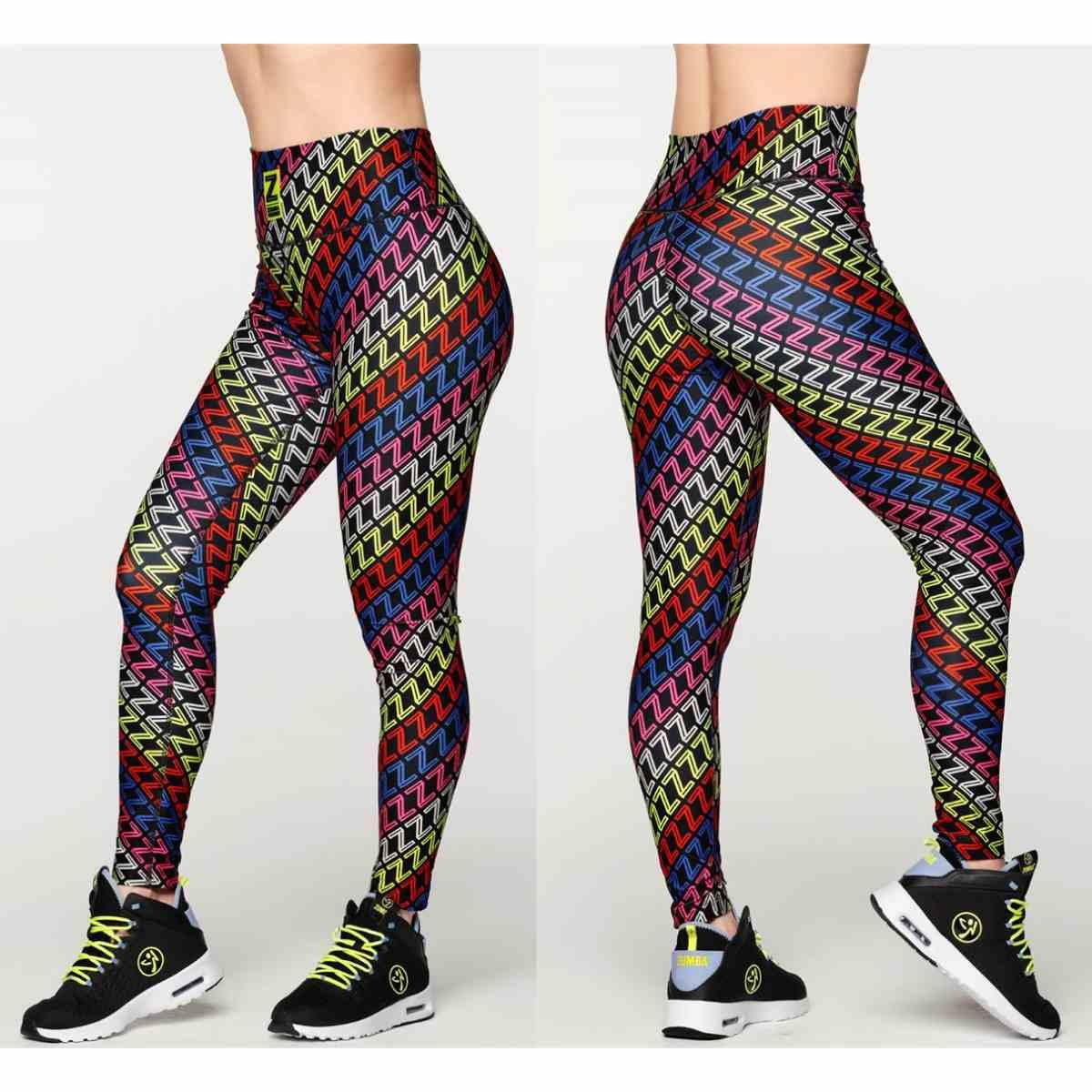 Zumba Forever Multicolor High Waisted Ankle Leggings