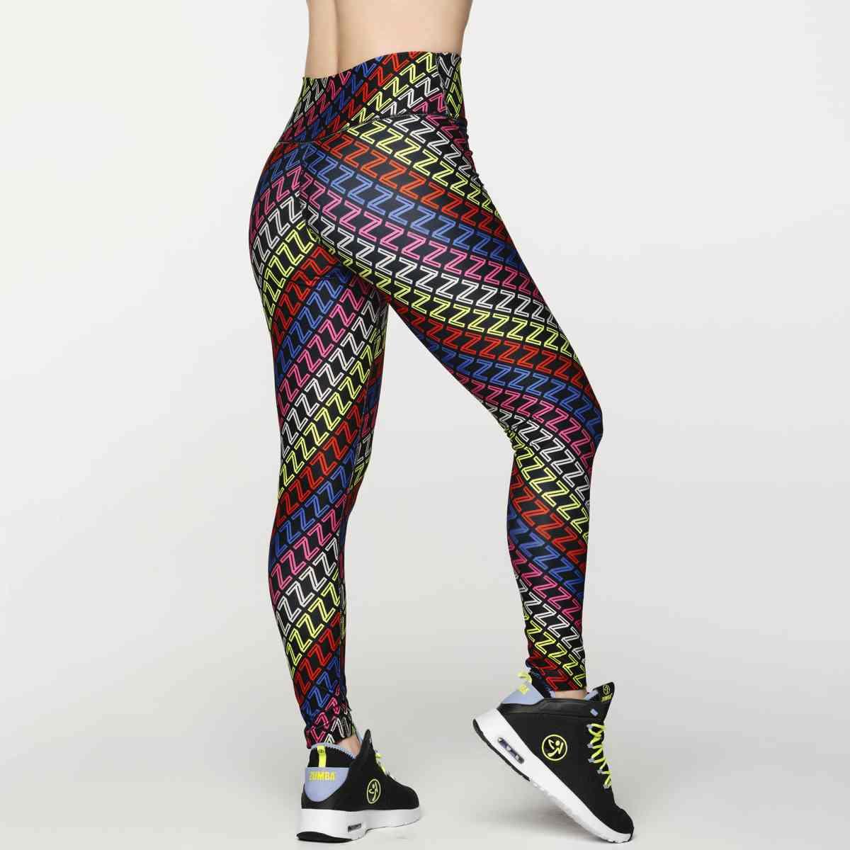 Zumba Forever Multicolor High Waisted Ankle Leggings