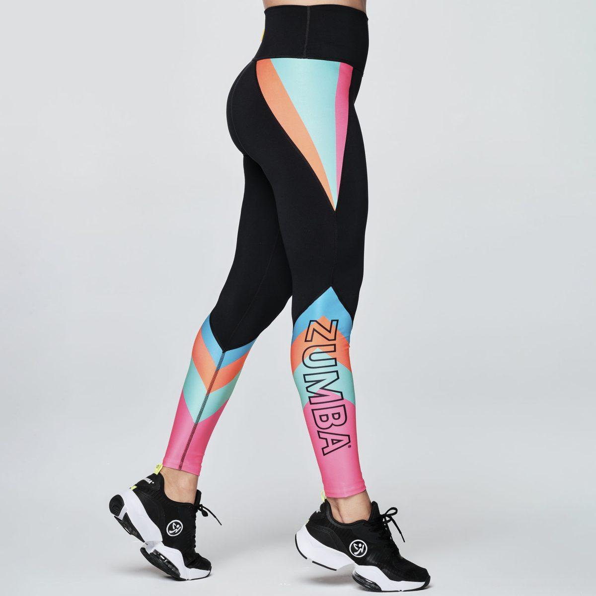 Zumba Beach Party High Waisted Ankle Leggings