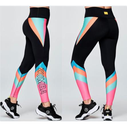 Zumba Beach Party High Waisted Ankle Leggings