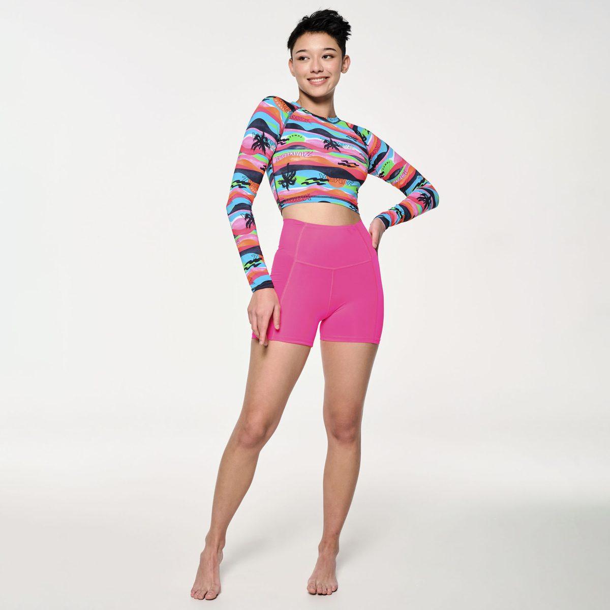Zumba Sun And Swim Long Sleeve Crop Top
