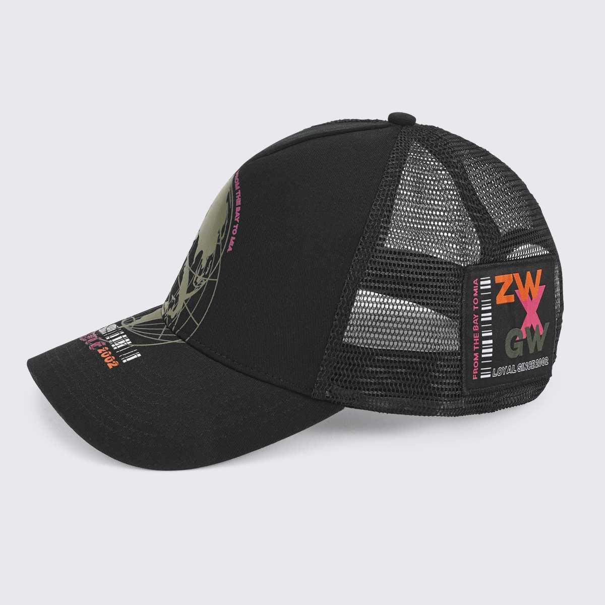 ZW X GW Adjustable Snapback Cap - Bold Black