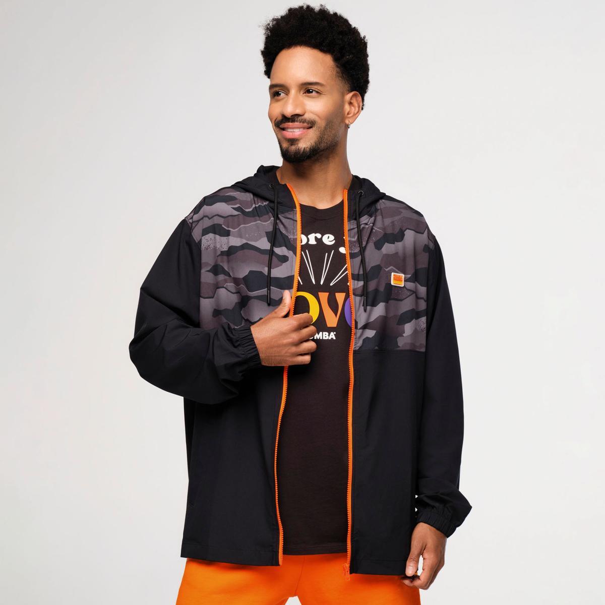 Zumba Explore Men's Hooded Windbreaker Jacket