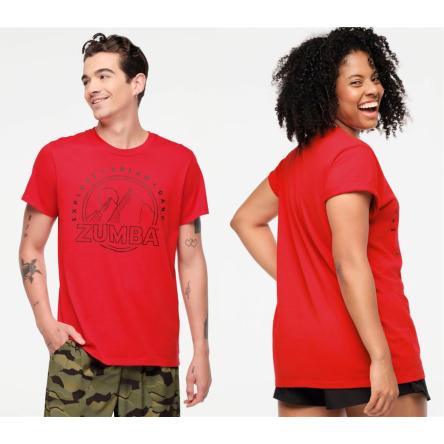 Zumba Explore Crew Neck Tee - Viva La Red