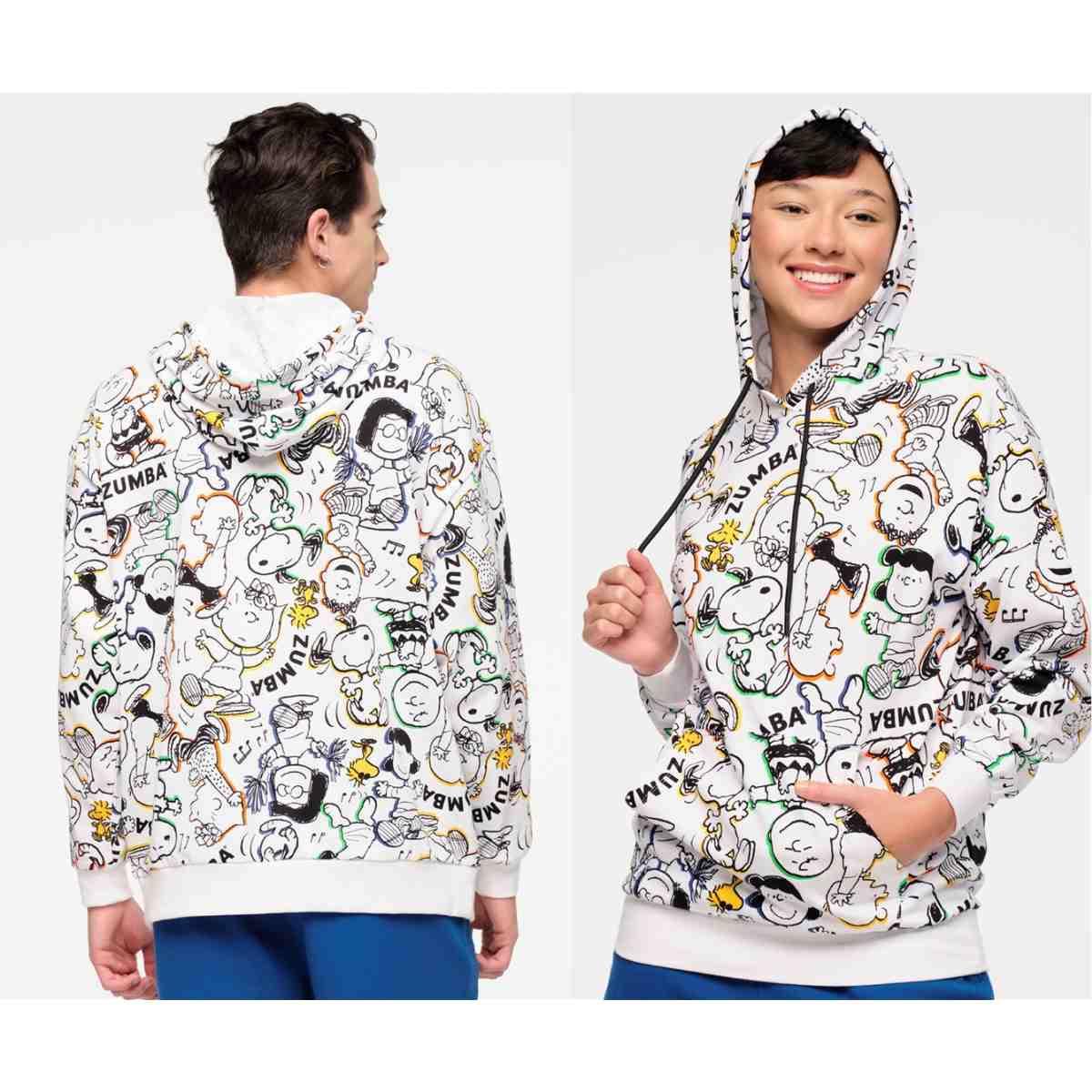 Zumba X Peanuts Unisex Pullover Hoodie - White