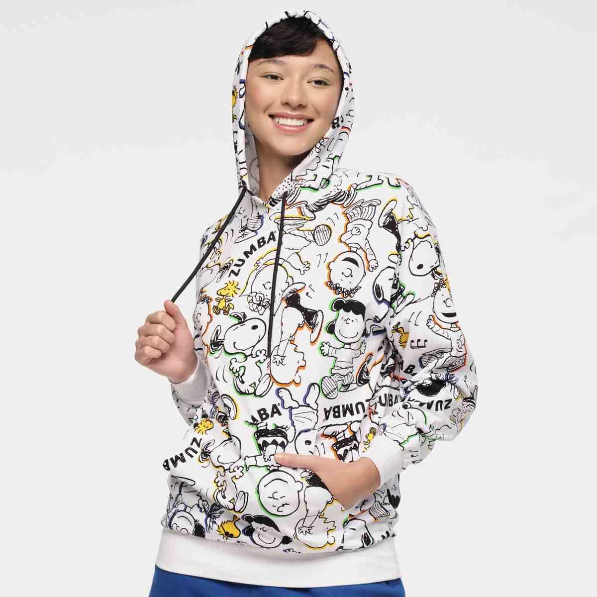 Zumba X Peanuts Unisex Pullover Hoodie - White