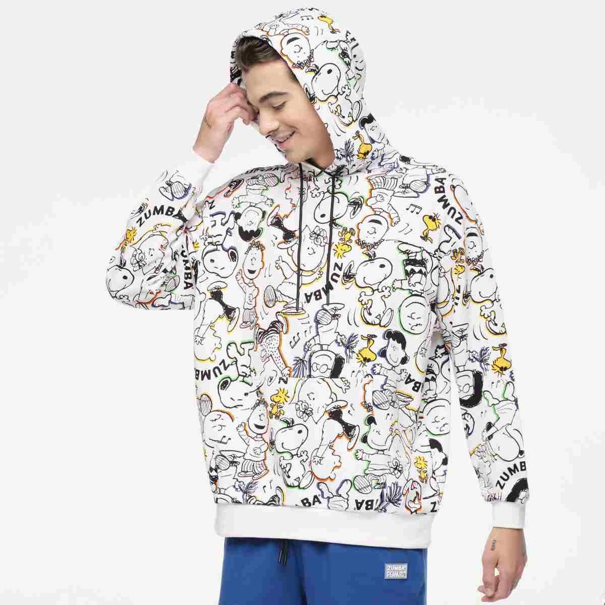 Zumba X Peanuts Unisex Pullover Hoodie - White