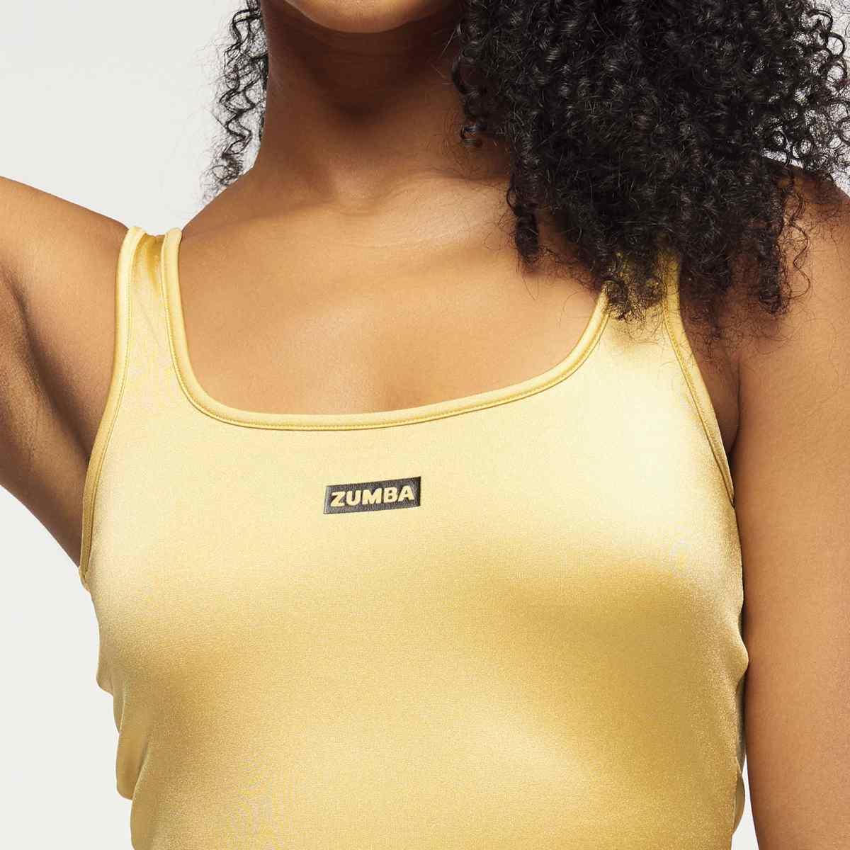 Zumba Runway Square Neck Tank With Shelf Bra
