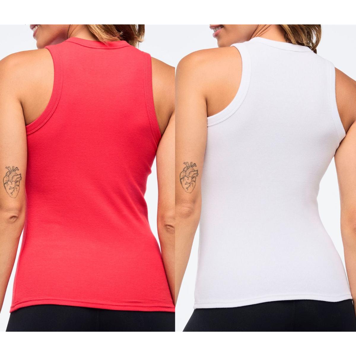 Zumba Haus Fitted High Neck Rib Tank