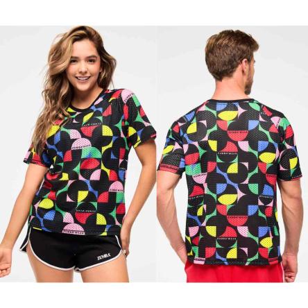 Zumba Haus Mesh Crew Neck Top
