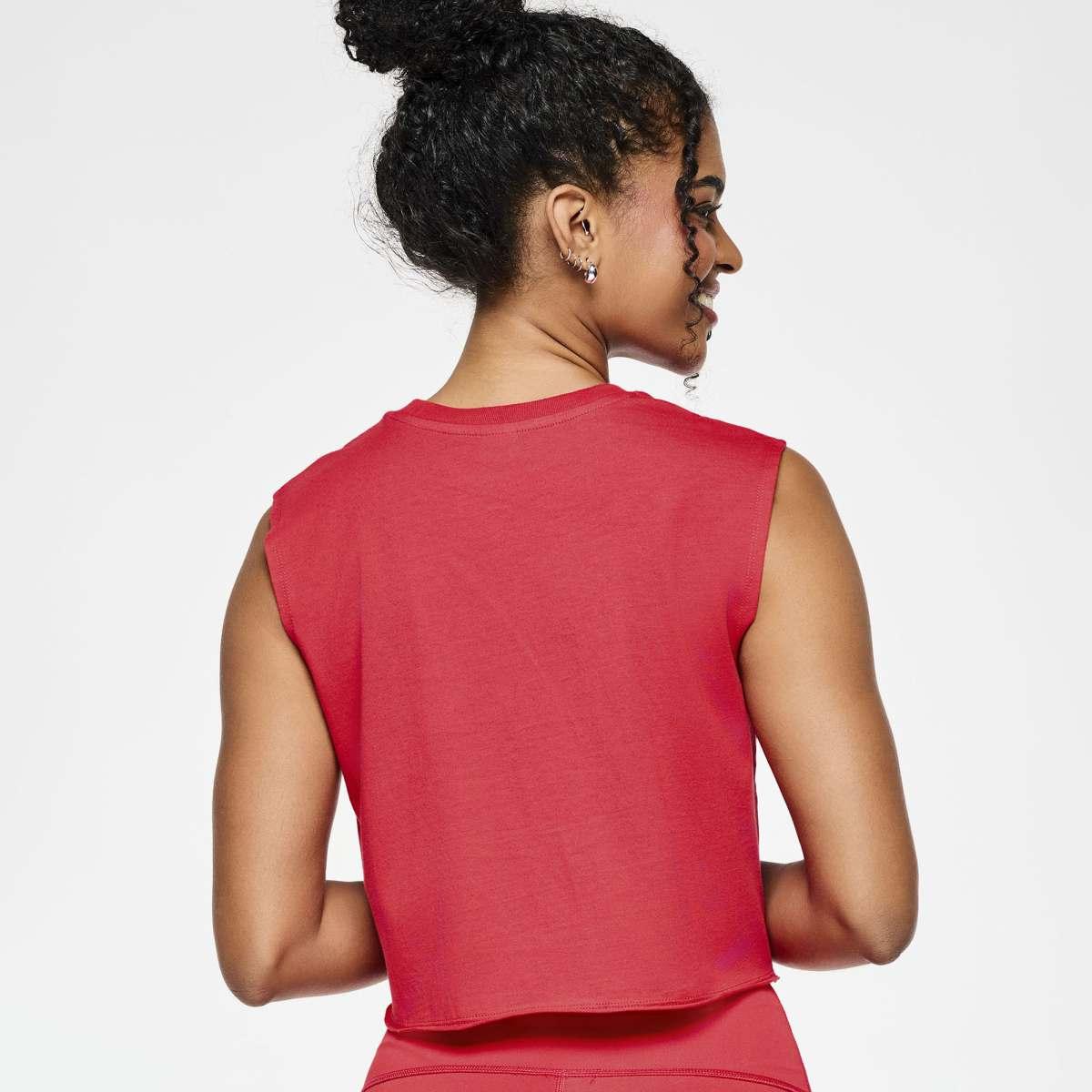 Zumba Love Crew Neck Muscle Crop Tank