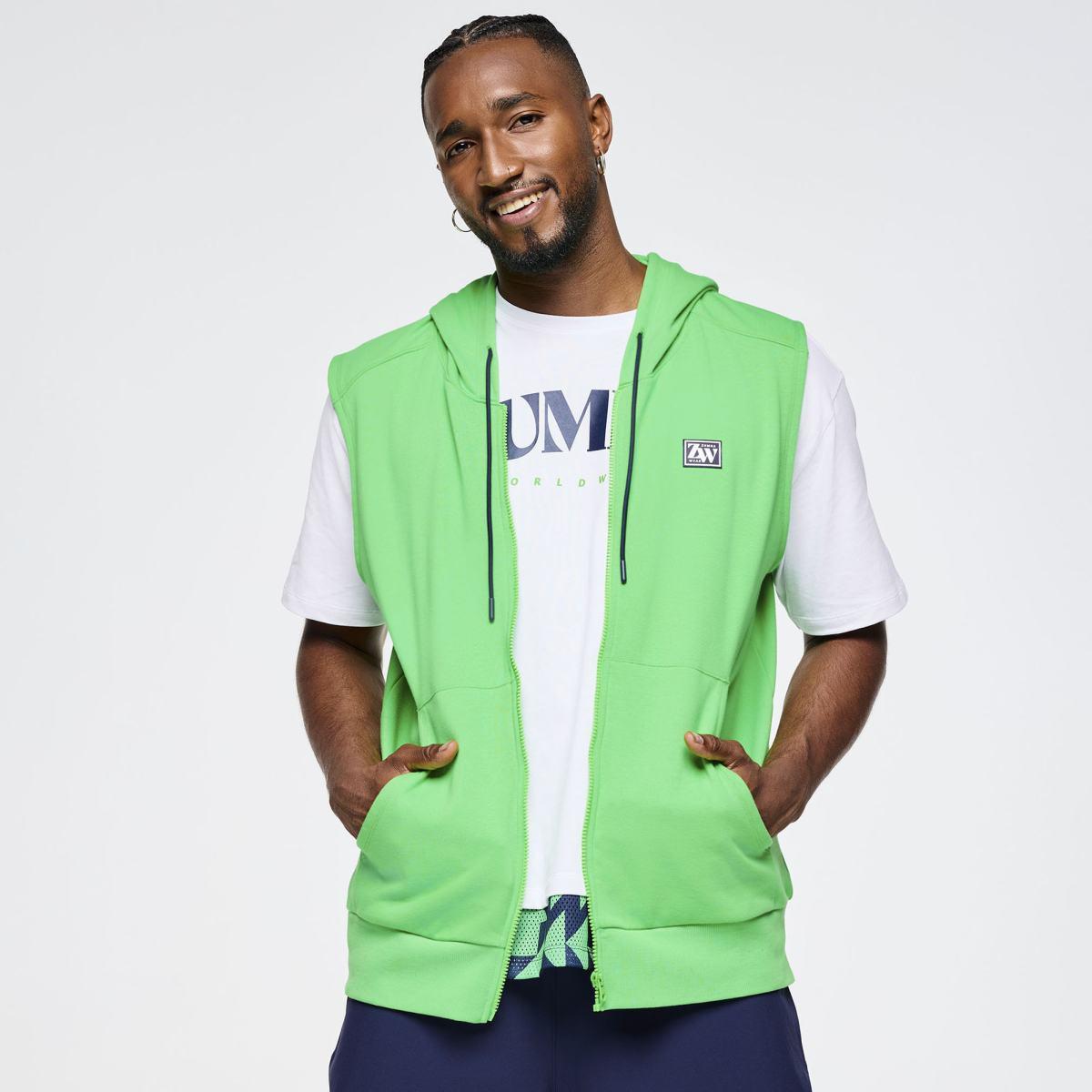 Zumba Out Loud Men's Sleeveless Zip Up Hoodie