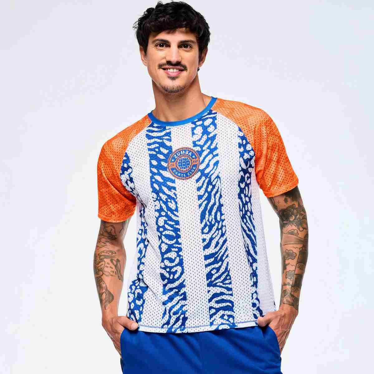 Victory Mesh Crew Neck Raglan Sleeve Top
