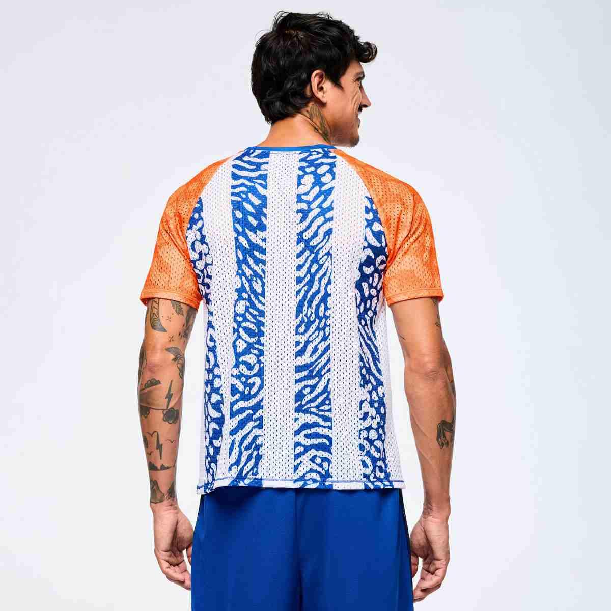 Victory Mesh Crew Neck Raglan Sleeve Top