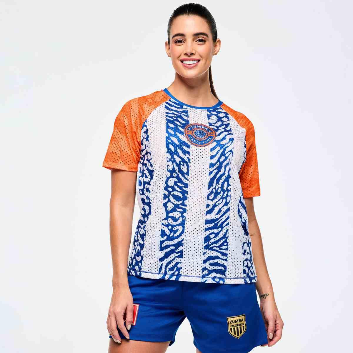 Victory Mesh Crew Neck Raglan Sleeve Top