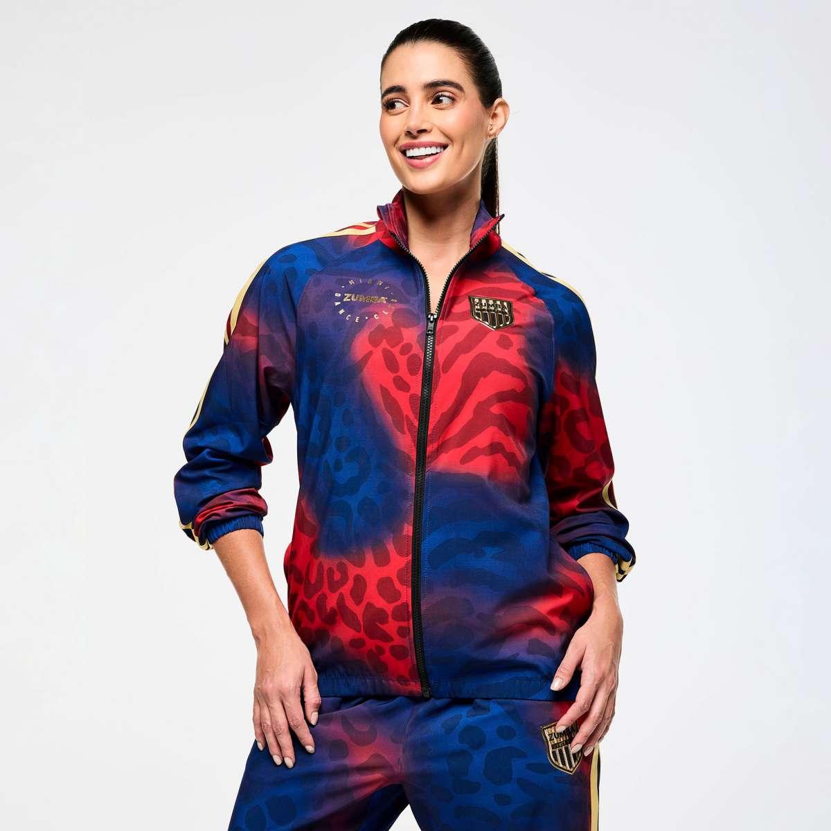 Victory Zip Up Mock Neck Woven Raglan Jacket