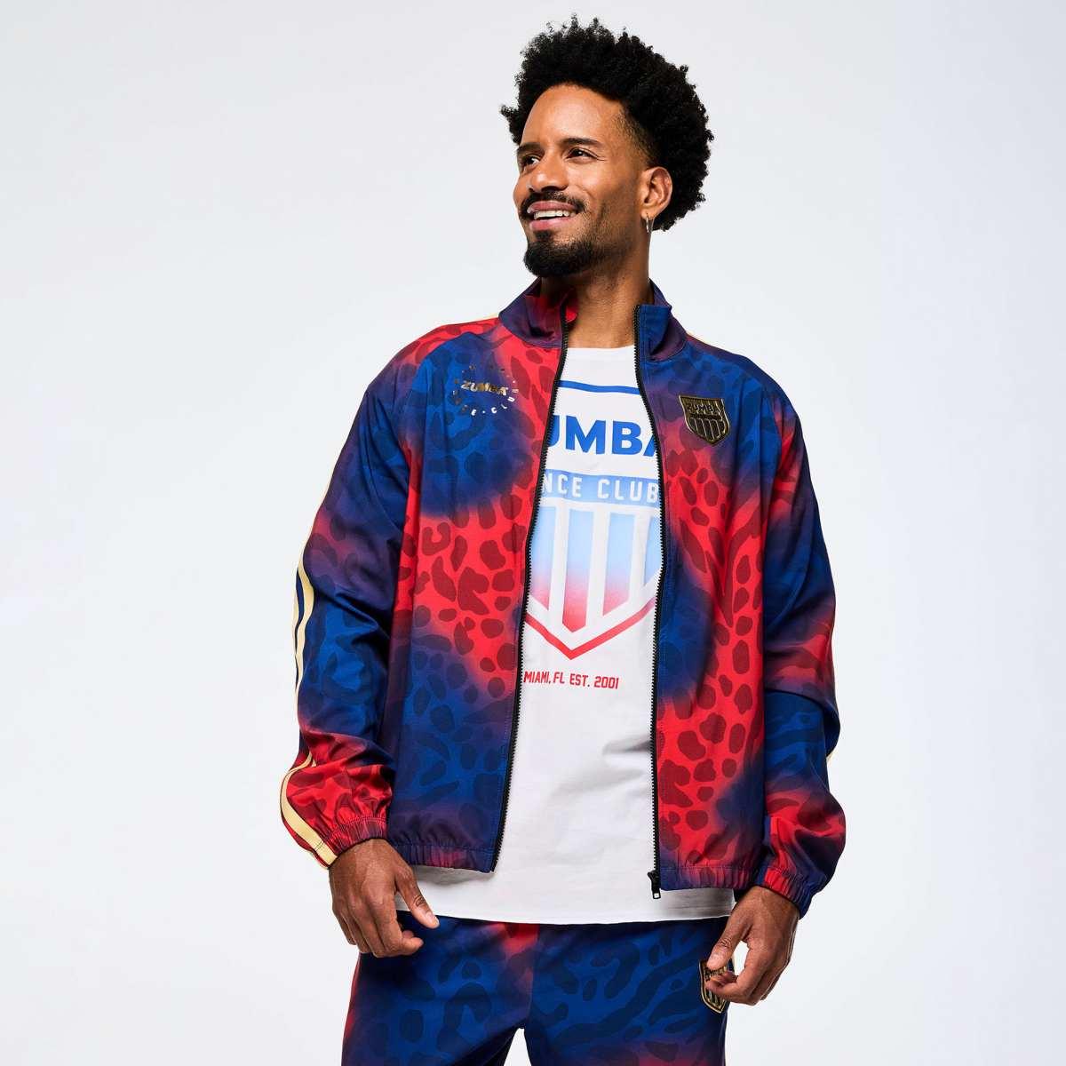 Victory Zip Up Mock Neck Woven Raglan Jacket