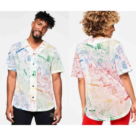 Zumba Baseball Button Up Jersey