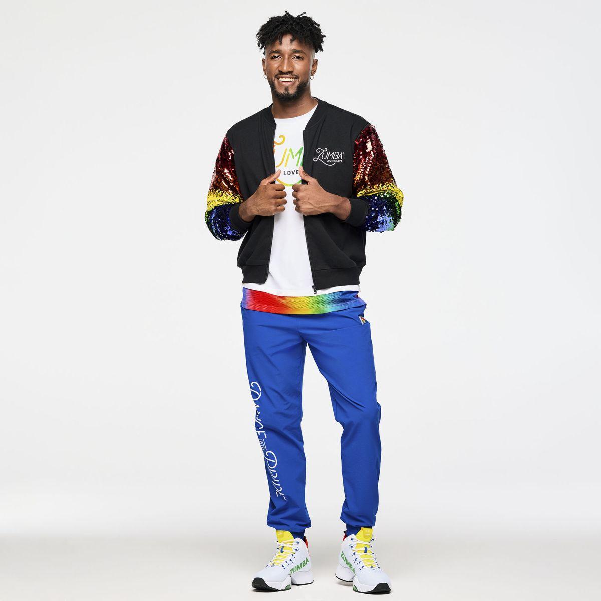 Zumba Bomber Jacket With Sequin Sleeves