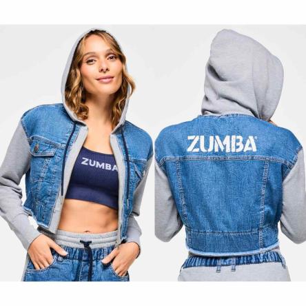 Blue Jean Crop Pullover Hoodie