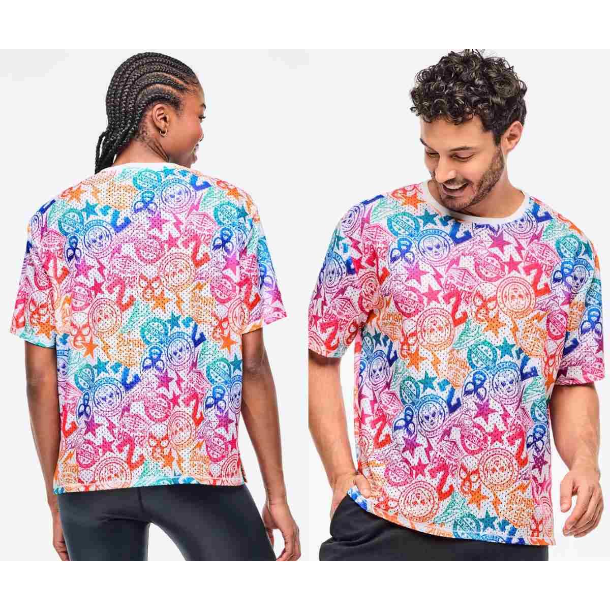 Zumba Libre Boxy Mesh Top With Side Slits