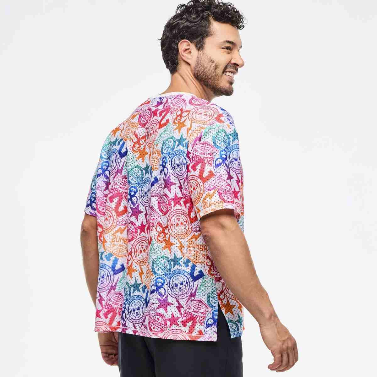 Zumba Libre Boxy Mesh Top With Side Slits