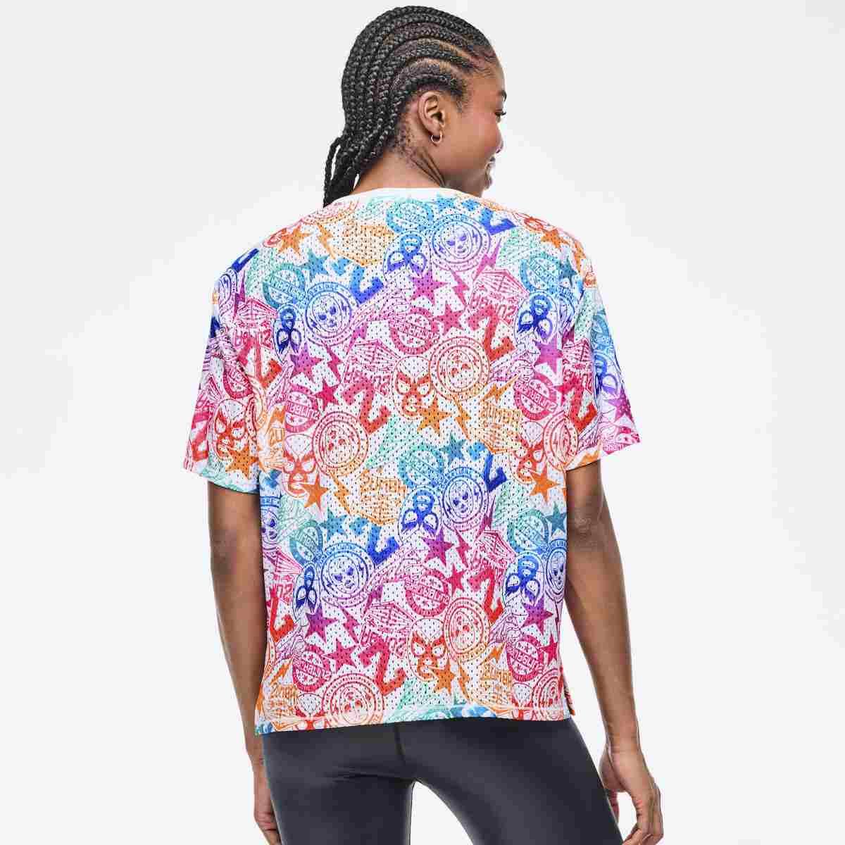 Zumba Libre Boxy Mesh Top With Side Slits