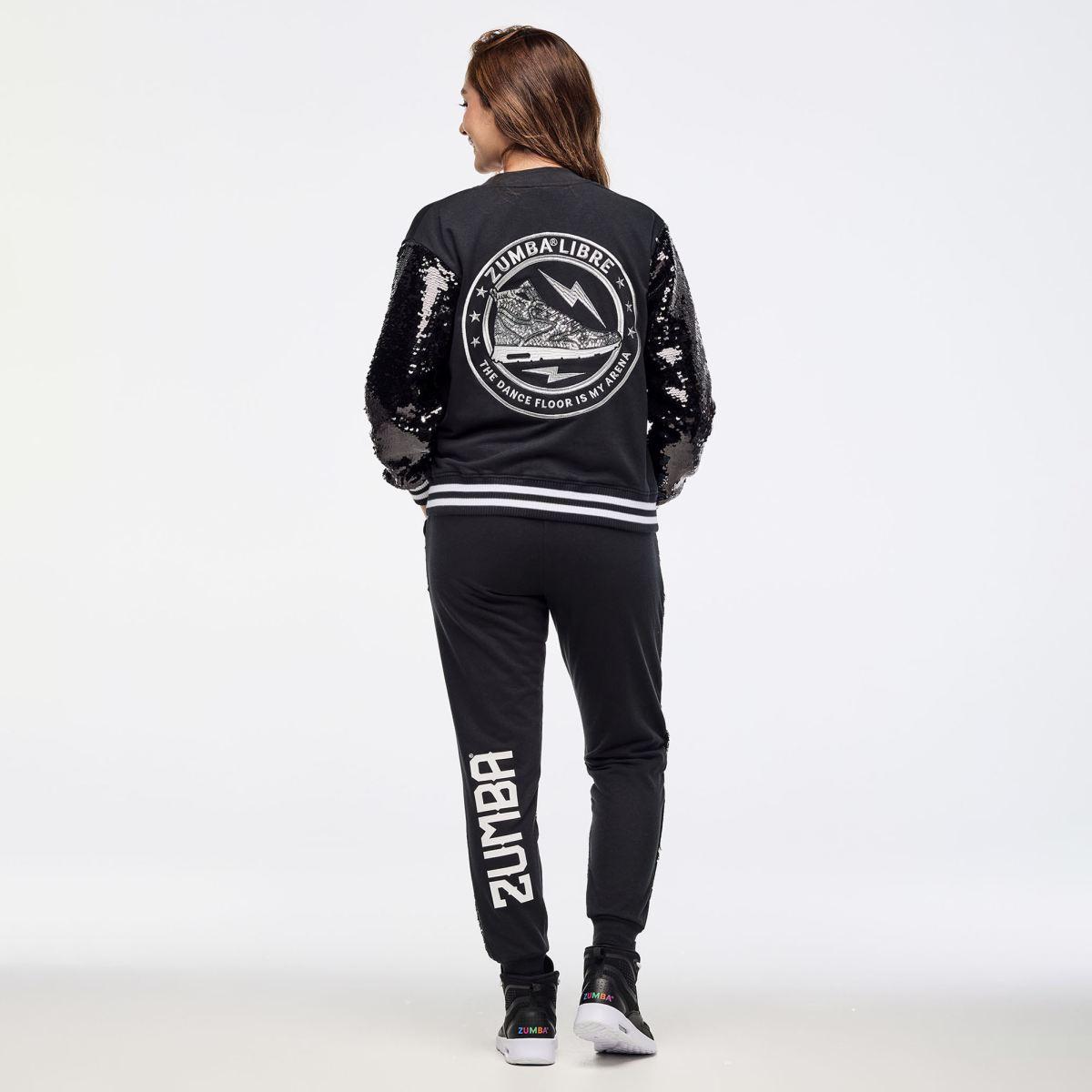 Zumba Libre Bomber Jacket With Sequin Sleeves