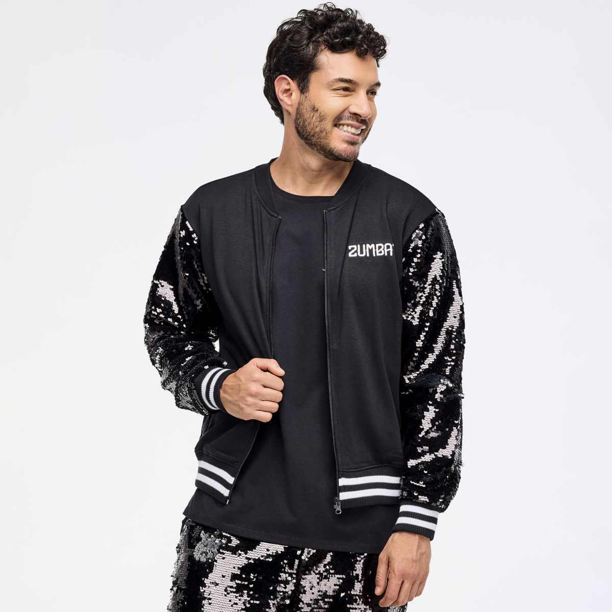 Zumba Libre Bomber Jacket With Sequin Sleeves