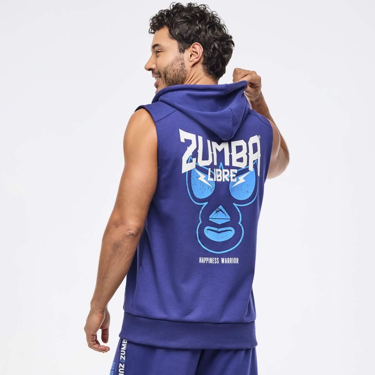 Zumba Libre Men's Sleeveless Zip-Up Hoodie