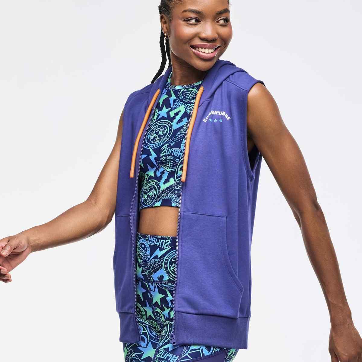 Zumba Libre Men's Sleeveless Zip-Up Hoodie