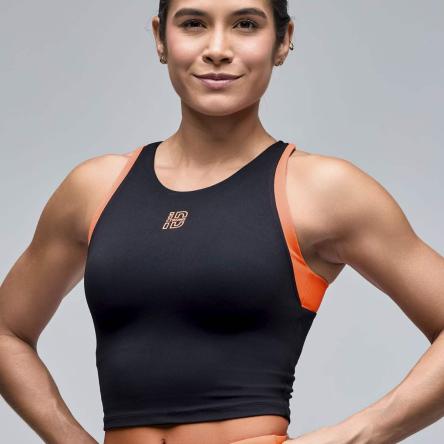 STRONG iD High Neck Racerback Tank With Shelf Bra