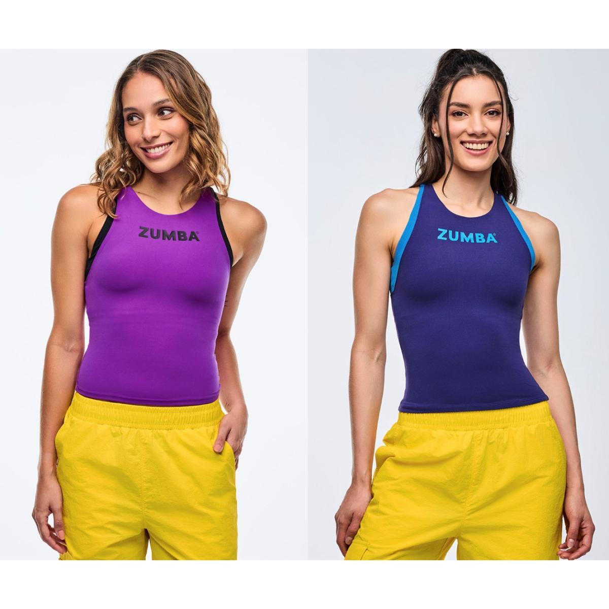 Apres Zumba High Neck Colorblock Tank