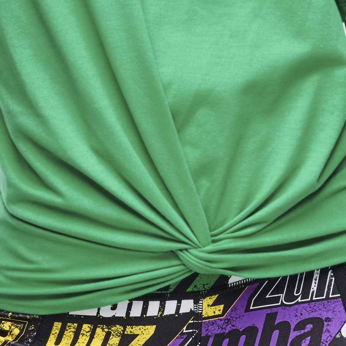 Apres Zumba Short Sleeve Front Twist Top