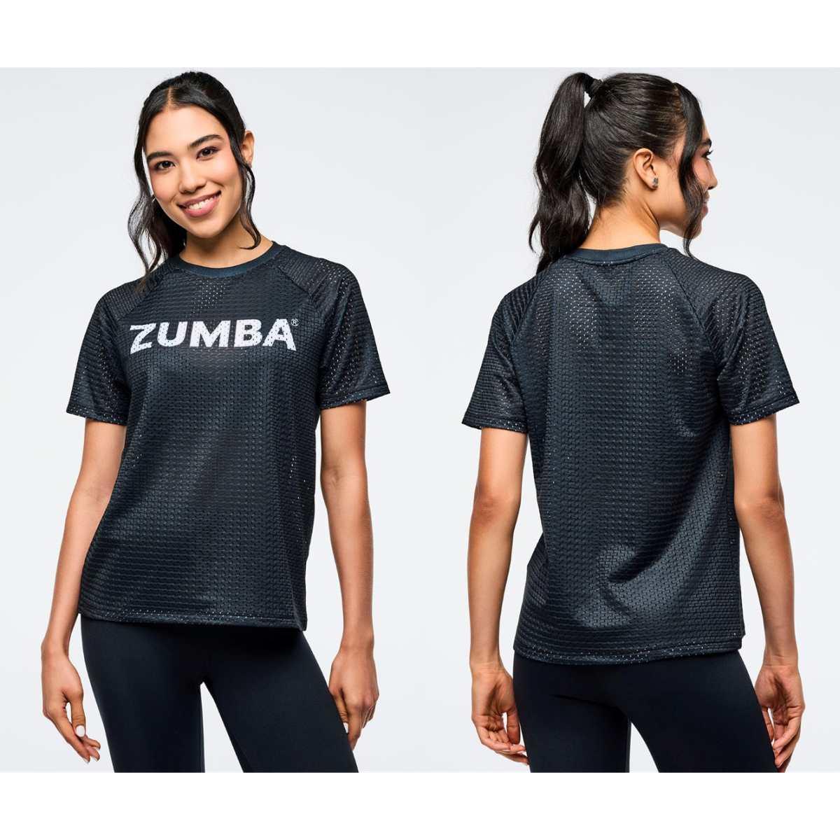 Zumba Basic Mesh Crew Neck Top