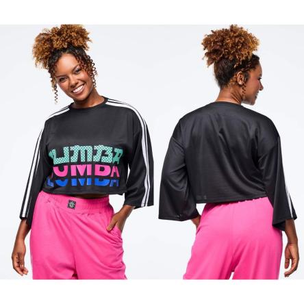 Eastern Flavor Oversized Boxy Crop Top With Strapping