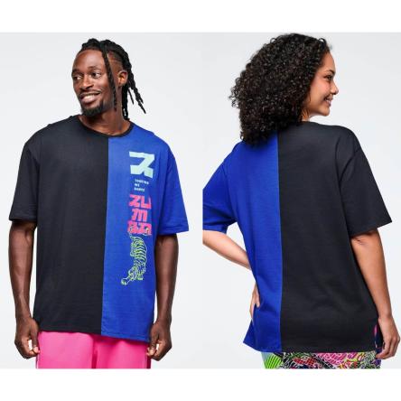 Eastern Flavor Men's Oversized Two-Tone Crew Neck Tee