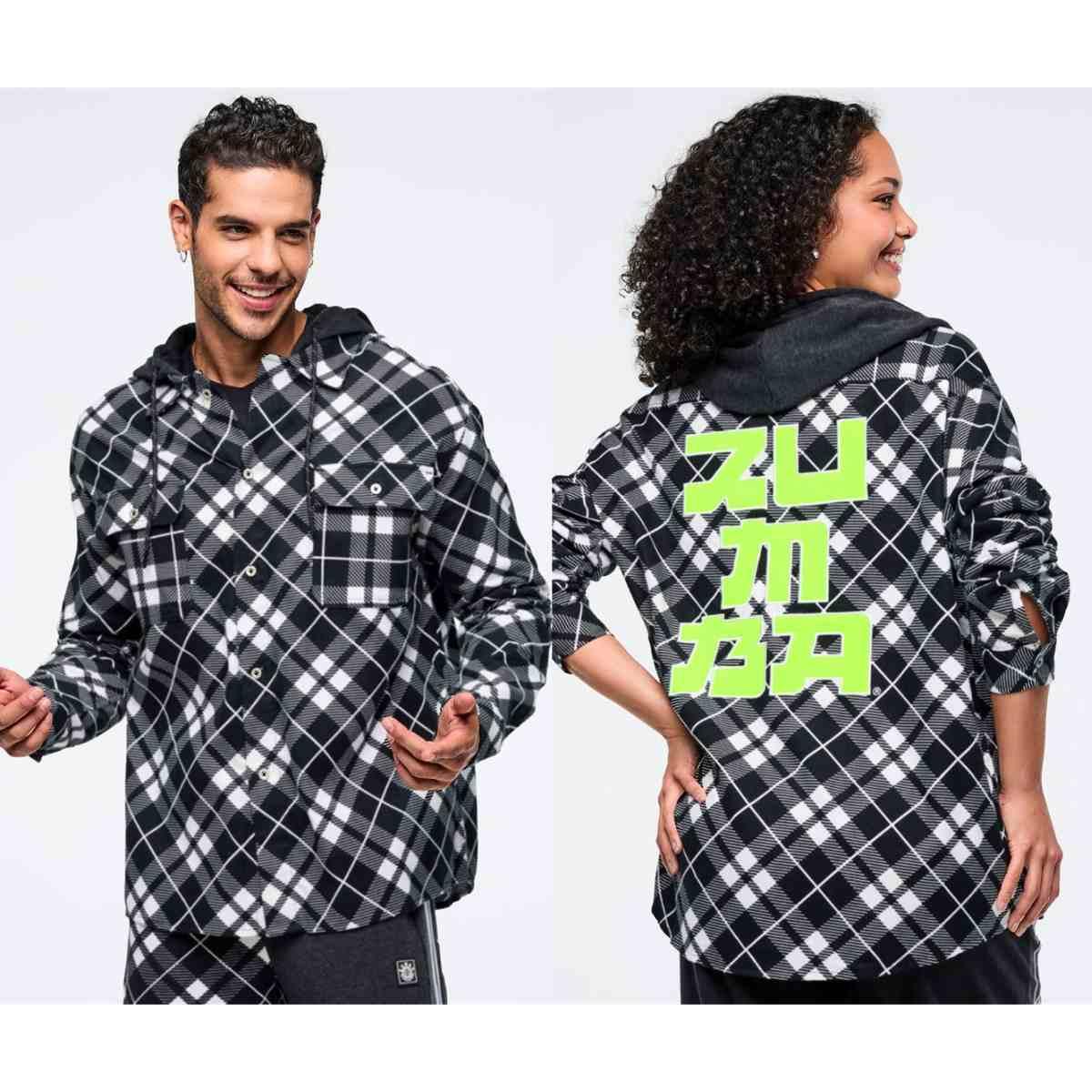 Eastern Flavor Flannel Shacket With Hood