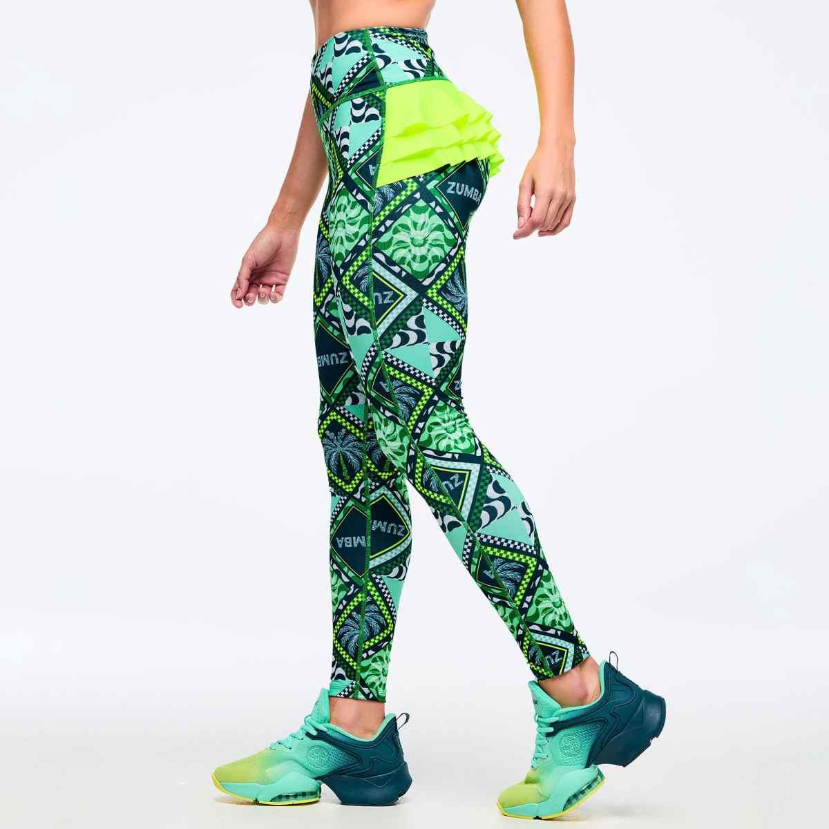 Latin Movement Z-Lift High Waisted Ruffle Back Ankle Leggings