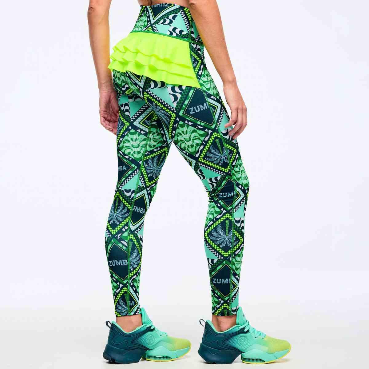 Latin Movement Z-Lift High Waisted Ruffle Back Ankle Leggings