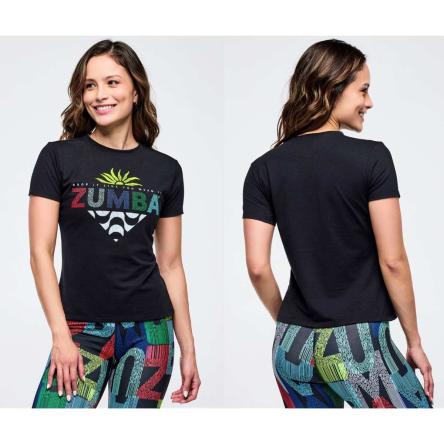 Latin Movement Fitted Short Sleeve Top