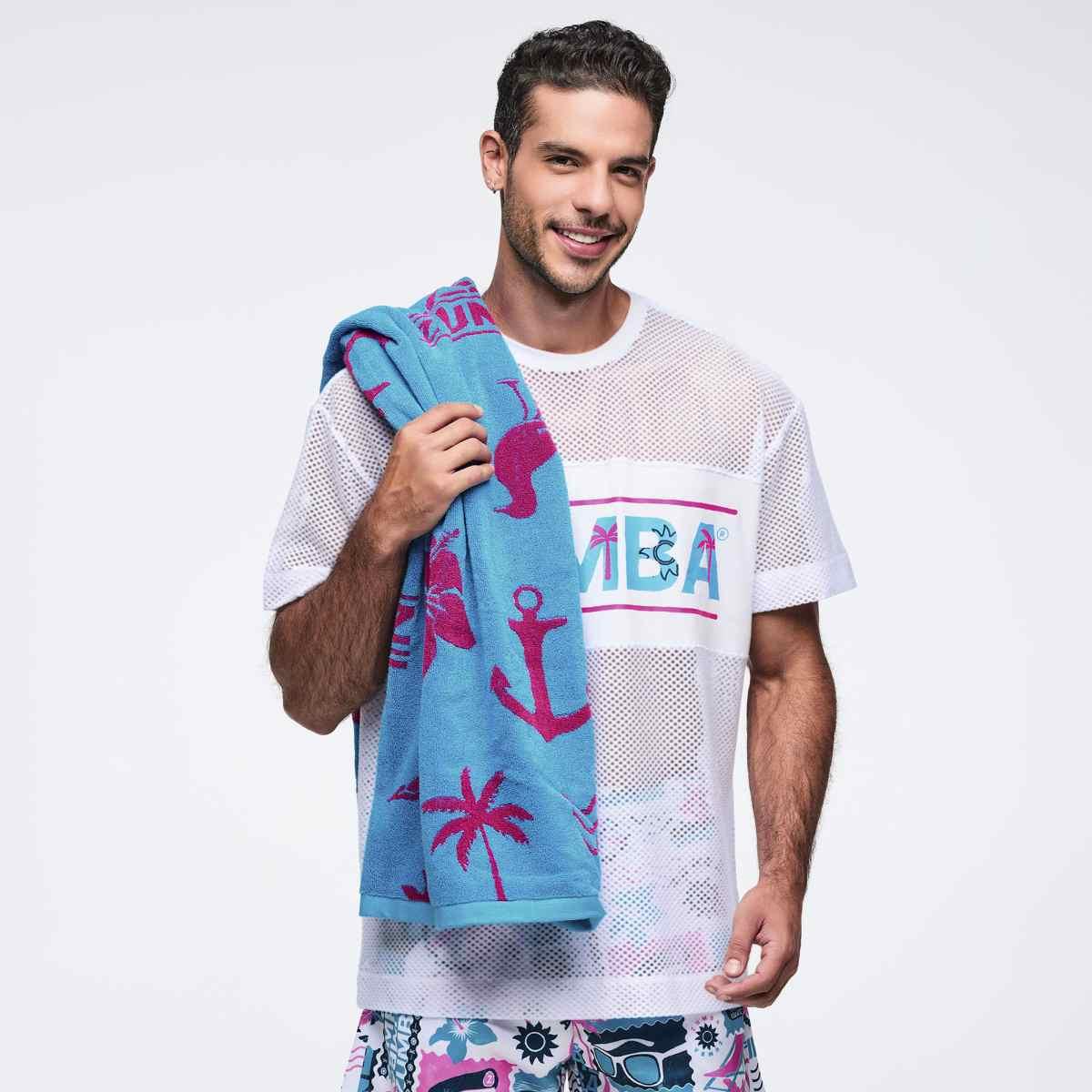 Zumba Cruise Beach Towel - Aqua