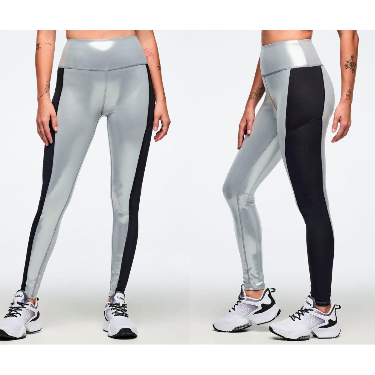 Zumba 25 High Waisted Ankle Leggings With Inserts