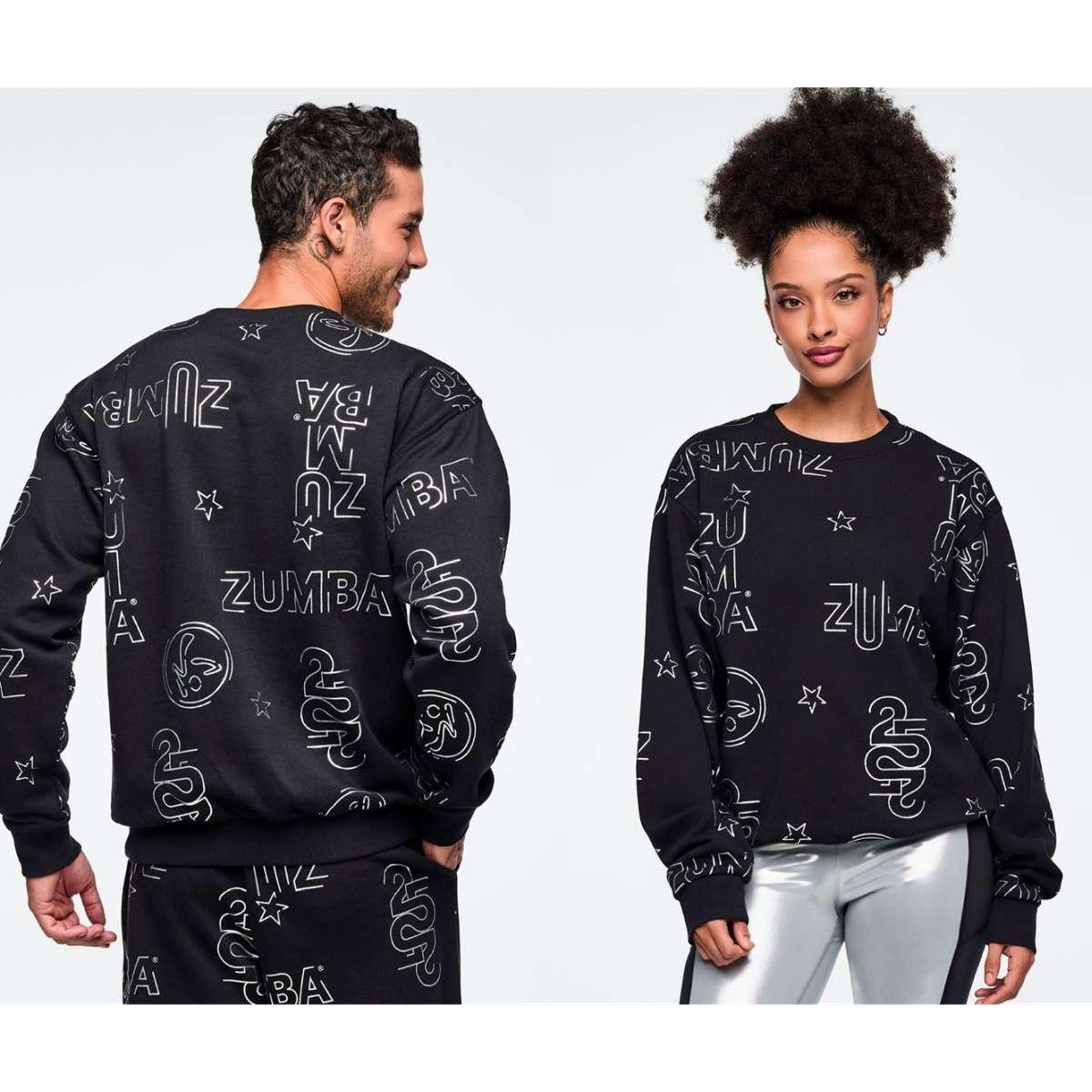 Zumba 25 Unisex Pullover Sweatshirt - Black/Silver