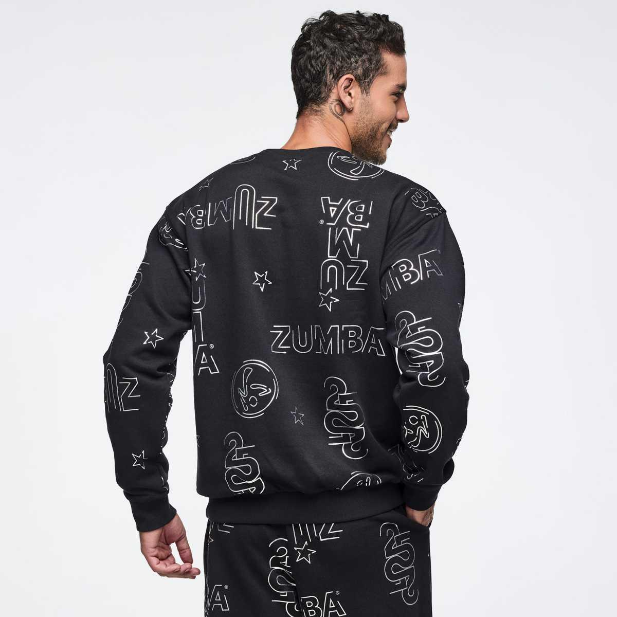 Zumba 25 Unisex Pullover Sweatshirt - Black/Silver